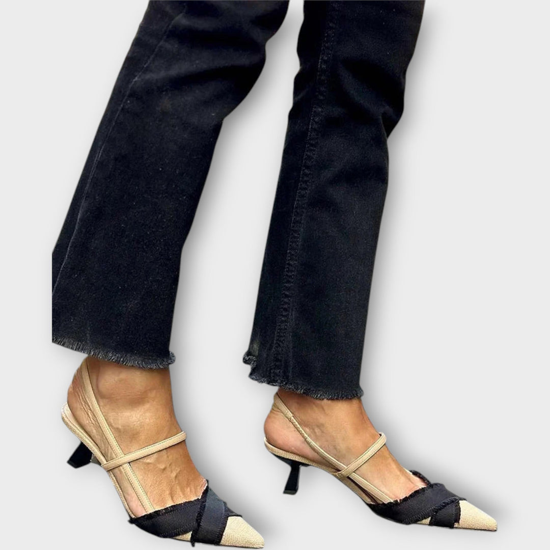 Veronika Elegantni Slingback Čevlji z Modernim Detajlom