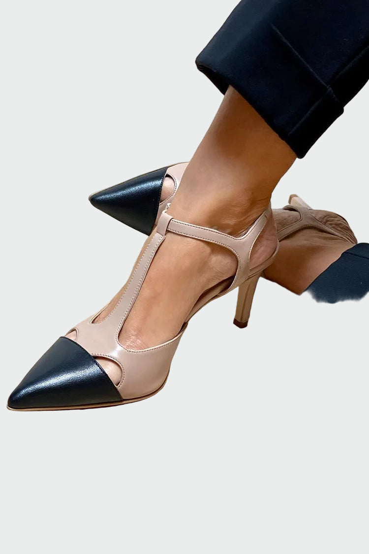 Magdaléna Časovno Neomejene Elegantne Čevlje s T Trakom in Peto