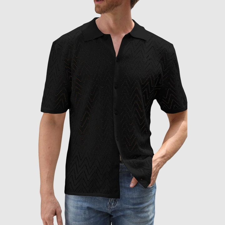 Libuše – Pletena košila s cikcakastim vzorom