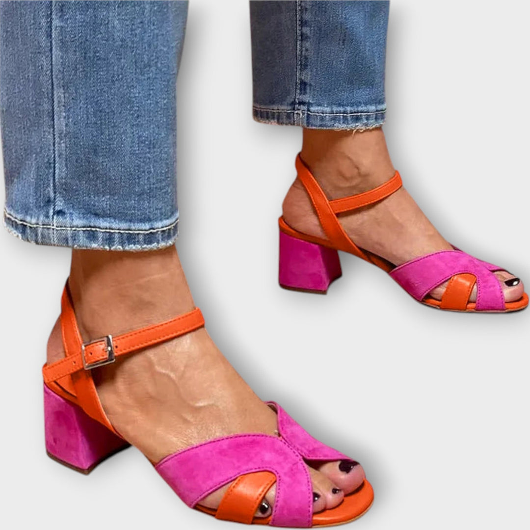 Lucie Elegantni Sandali Kvadratna Petka Minimalistični