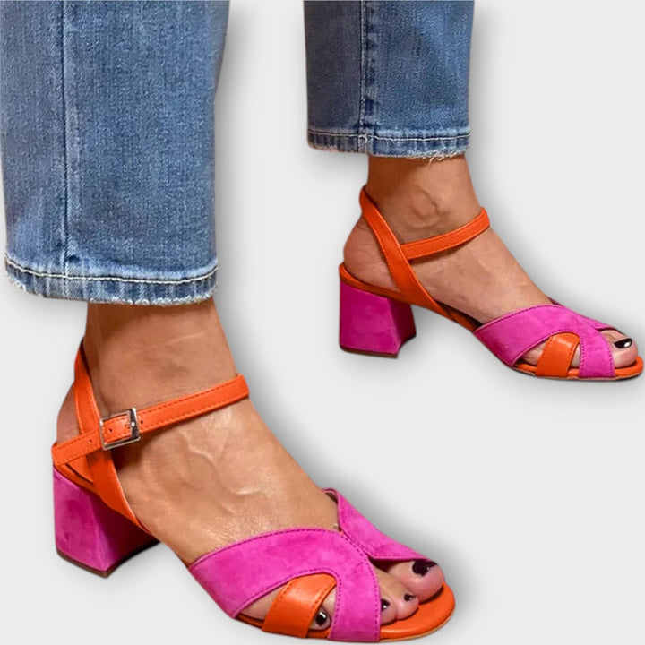 Lucie Elegantni Sandali Kvadratna Petka Minimalistični