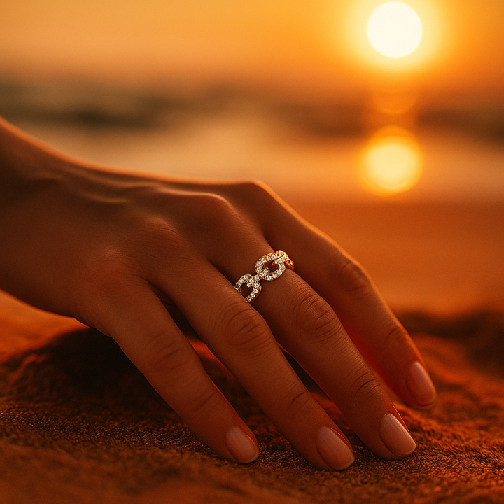 Delia | Zirkon Zlati prstan