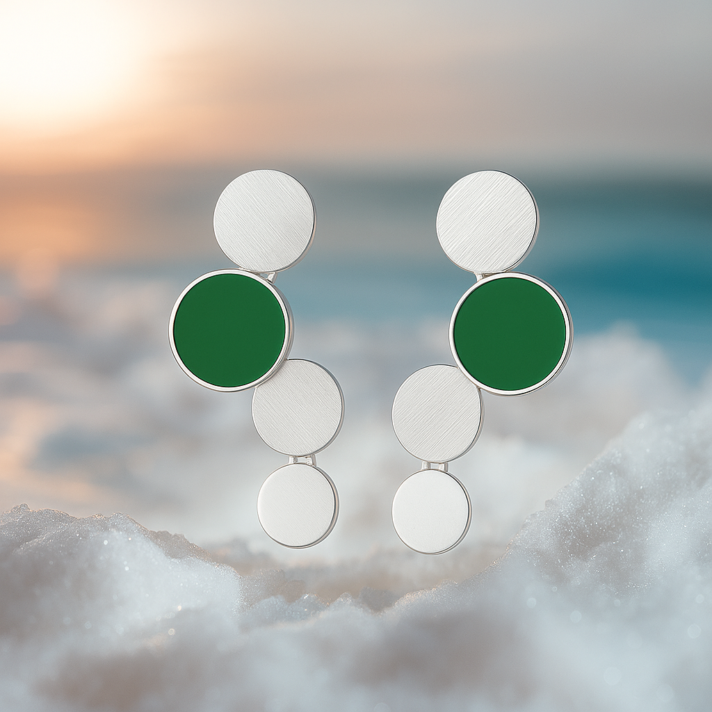 Oceane | Zlate uhane s turkiznimi akcenti