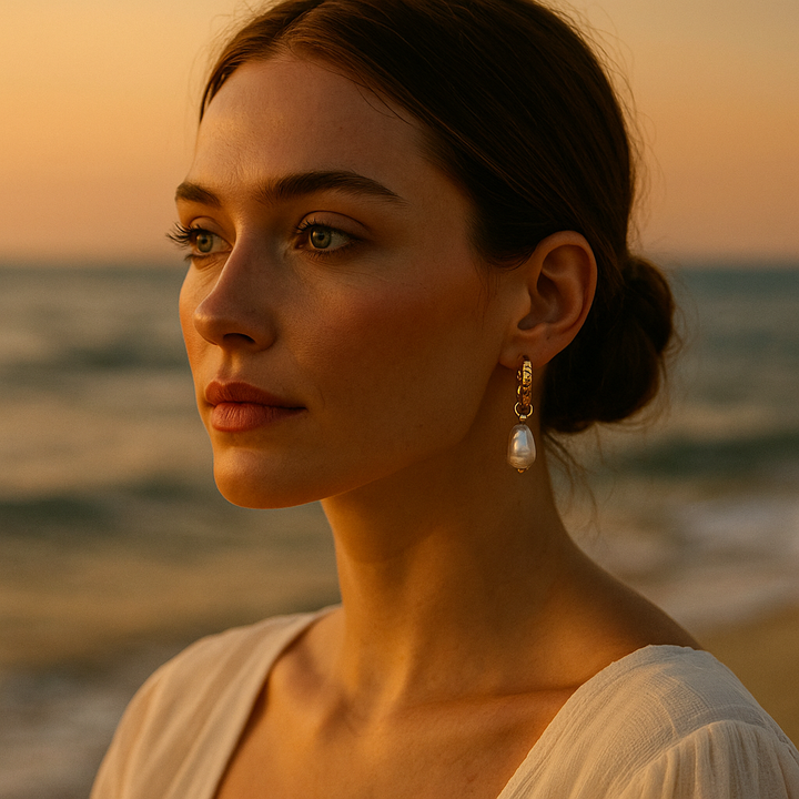 Sedna | Uhani z vodnih biserov