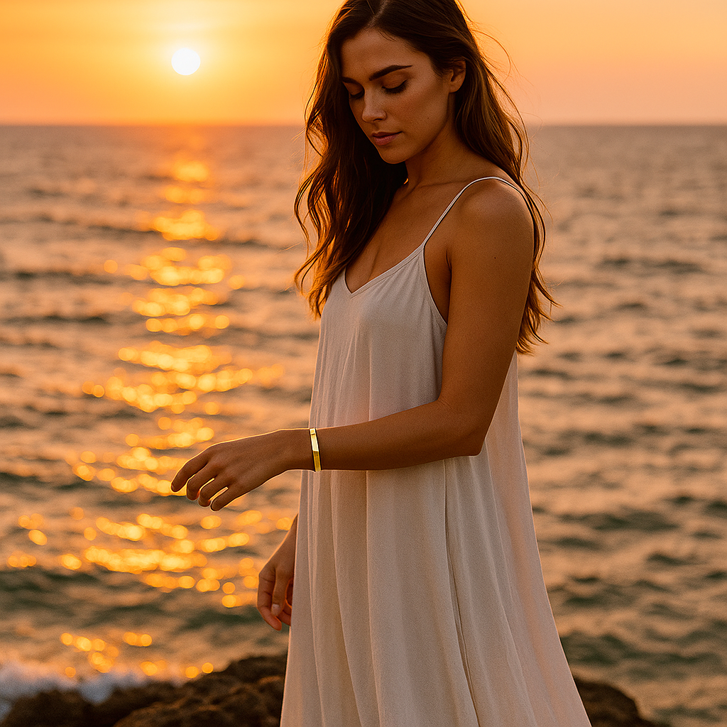 Coralia | Zlati linijski zapestnica