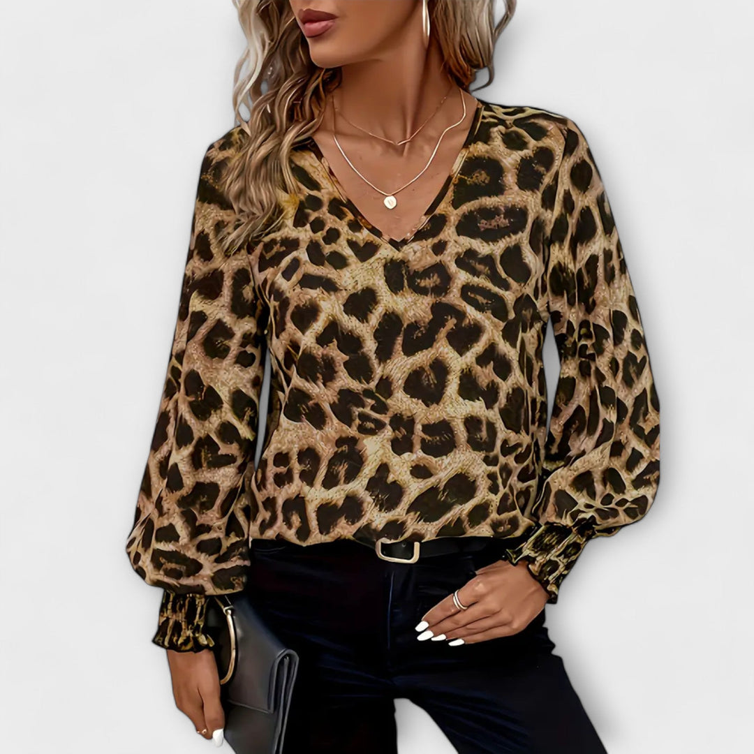 Stylna bluza z leopardjim vzorcem