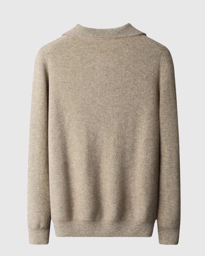 Libuše - Pulover Portofino iz kašmirja s polovičnim zadrgo