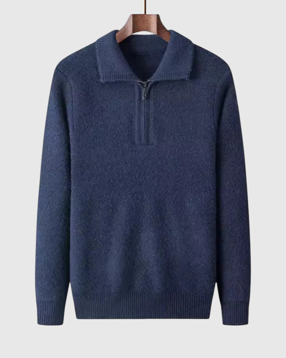 Libuše - Kašmírni pulover s četrtinskim zadrgo Gstaad