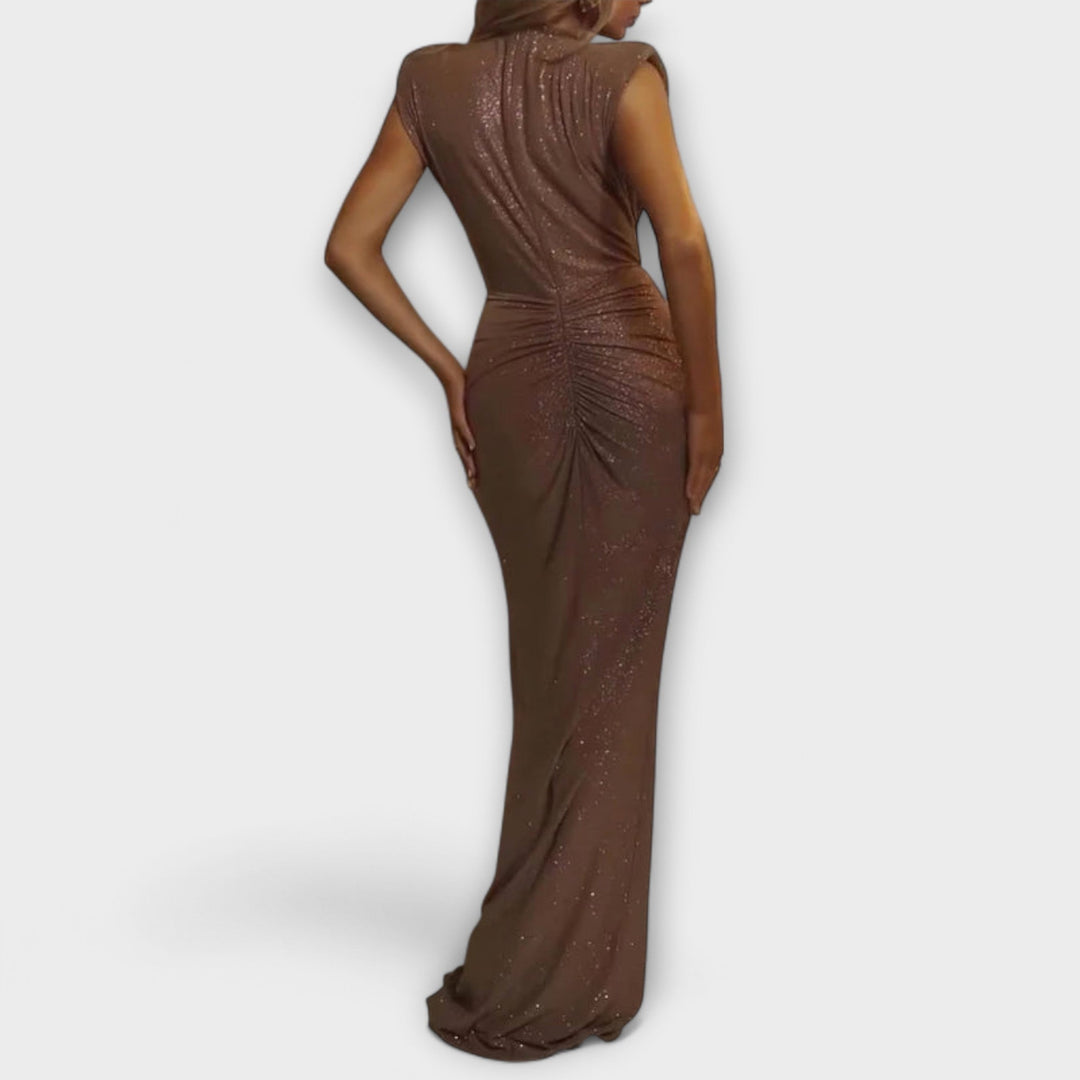 Thea - Maxi obleka z globokim V izrezom