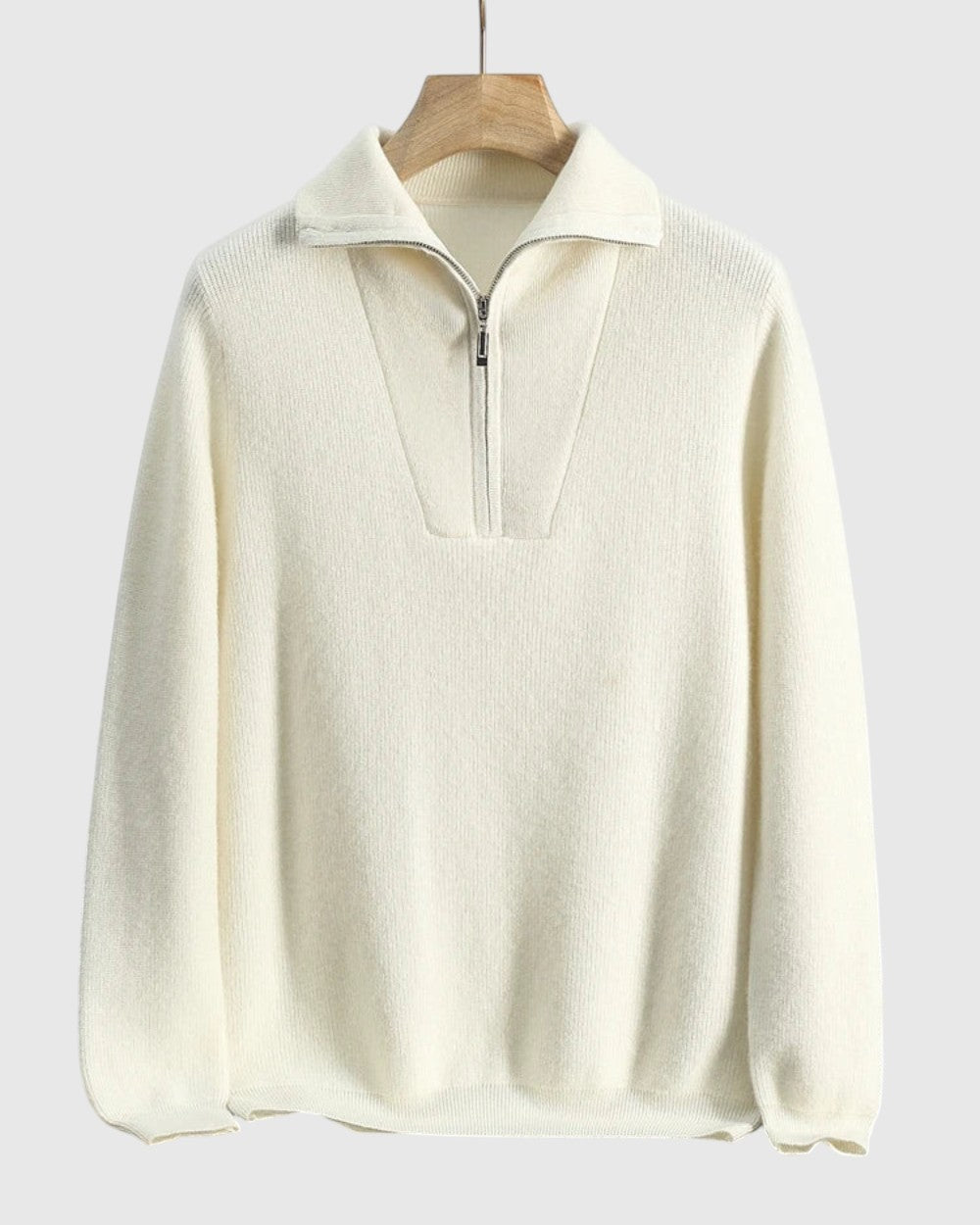 Libuše - Pulover Portofino iz kašmirja s polovičnim zadrgo