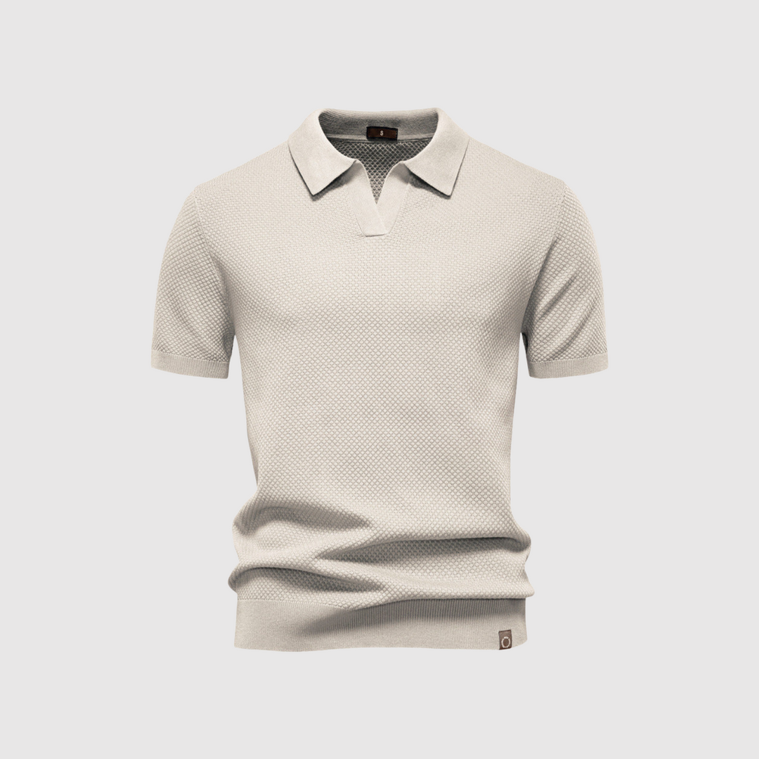 Libuše – Strukturirana polo majica za eleganten in udoben stil