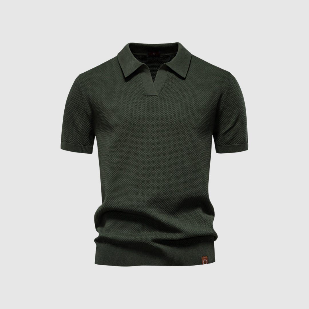 Libuše – Strukturirana polo majica za eleganten in udoben stil