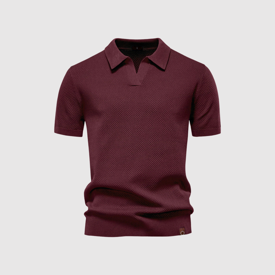 Libuše – Strukturirana polo majica za eleganten in udoben stil