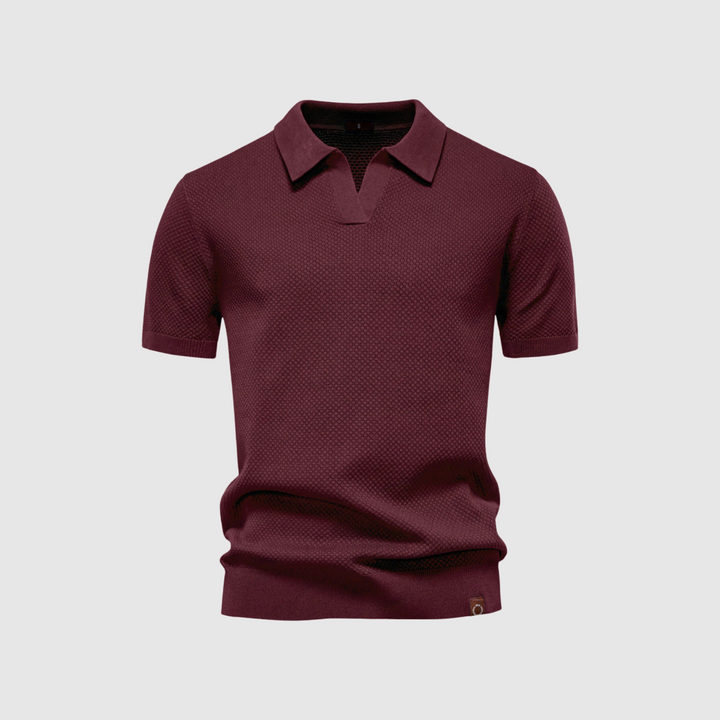 Libuše – Strukturirana polo majica za eleganten in udoben stil