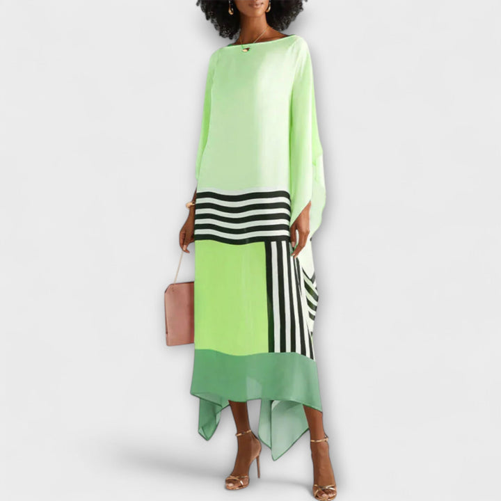 Elenora - Geometrijski kaftan z ohlapnim krojem