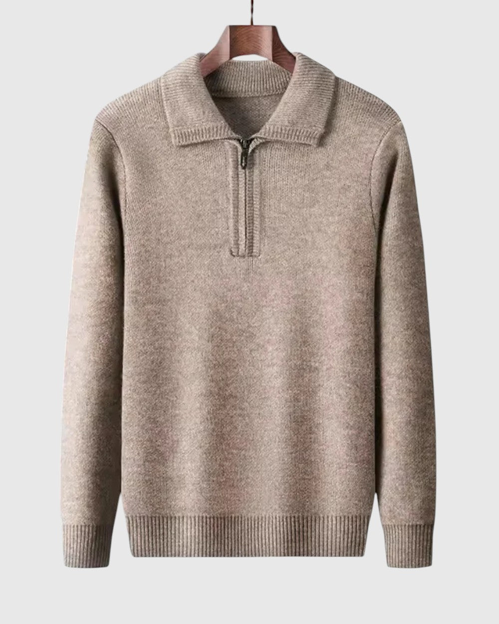 Libuše - Kašmírni pulover s četrtinskim zadrgo Gstaad