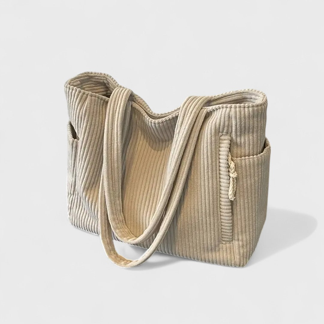 Tilda - Prugasta Torba z Detajli na Šnuri