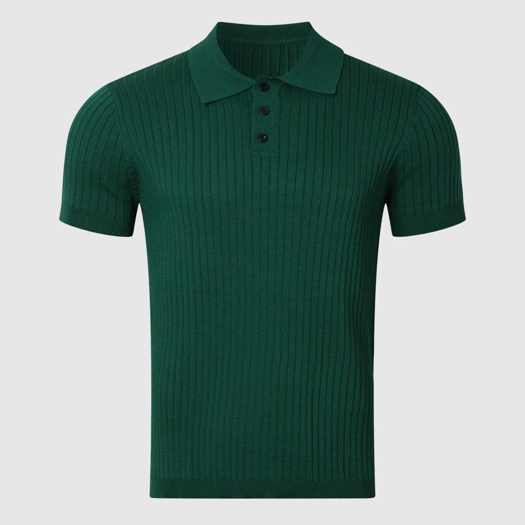 Libuše – Rebrast polo s gumbno zanko