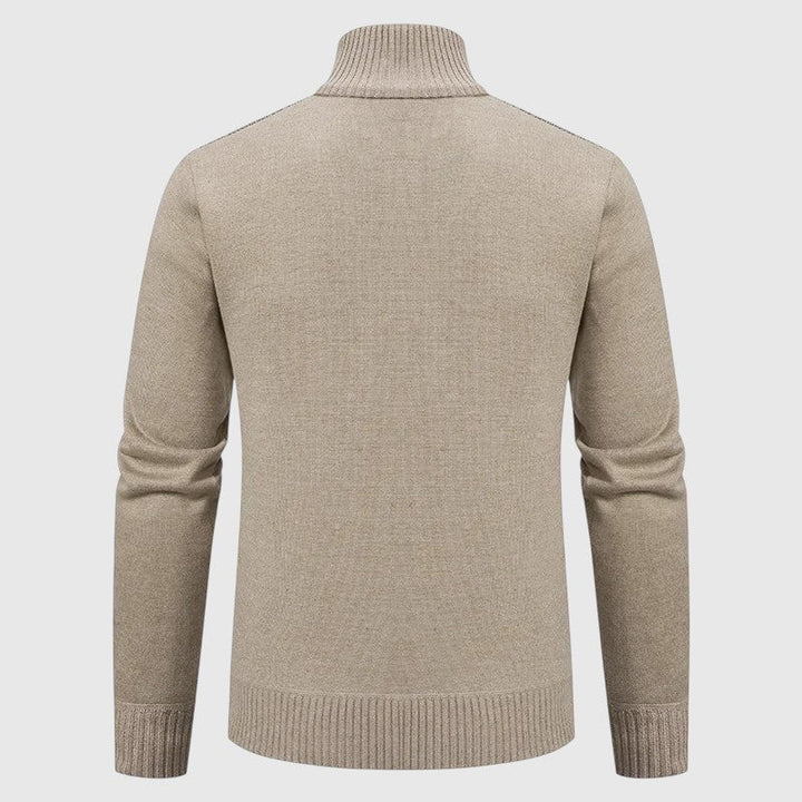 Jakub – Pletena jopica z zadrgo in visokim ovratnikom