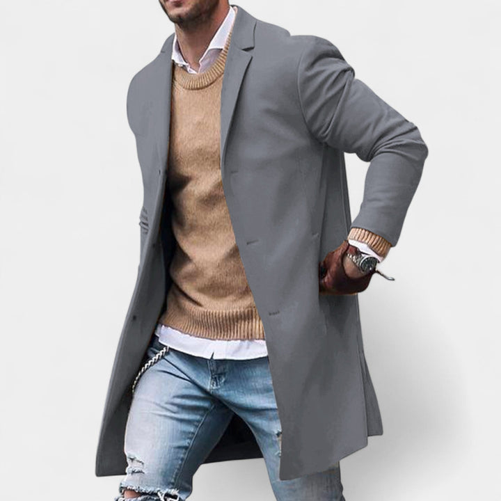 Daniel – Eleganten moški plašč s klapo