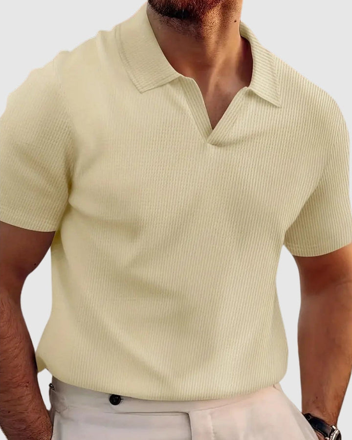 Libuše– Rebrasto majico s V-izrezom