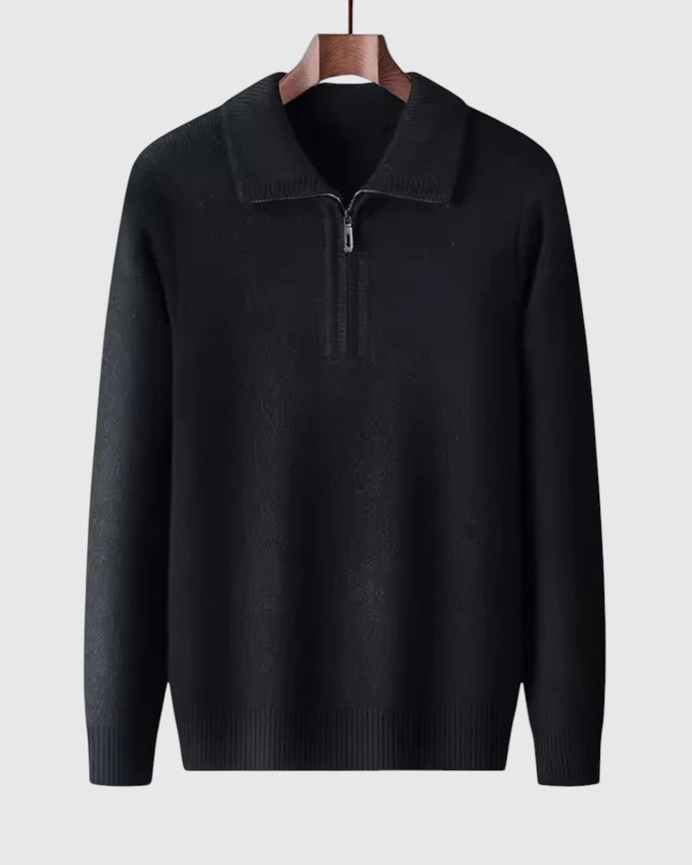 Libuše - Kašmírni pulover s četrtinskim zadrgo Gstaad