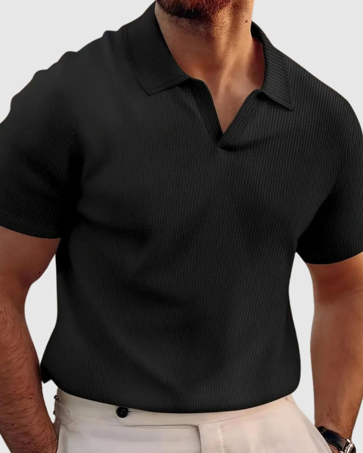 Libuše– Rebrasto majico s V-izrezom