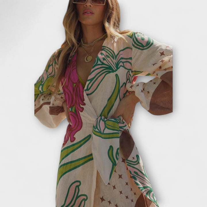 Tracey - Maxi obleka z vezanjem