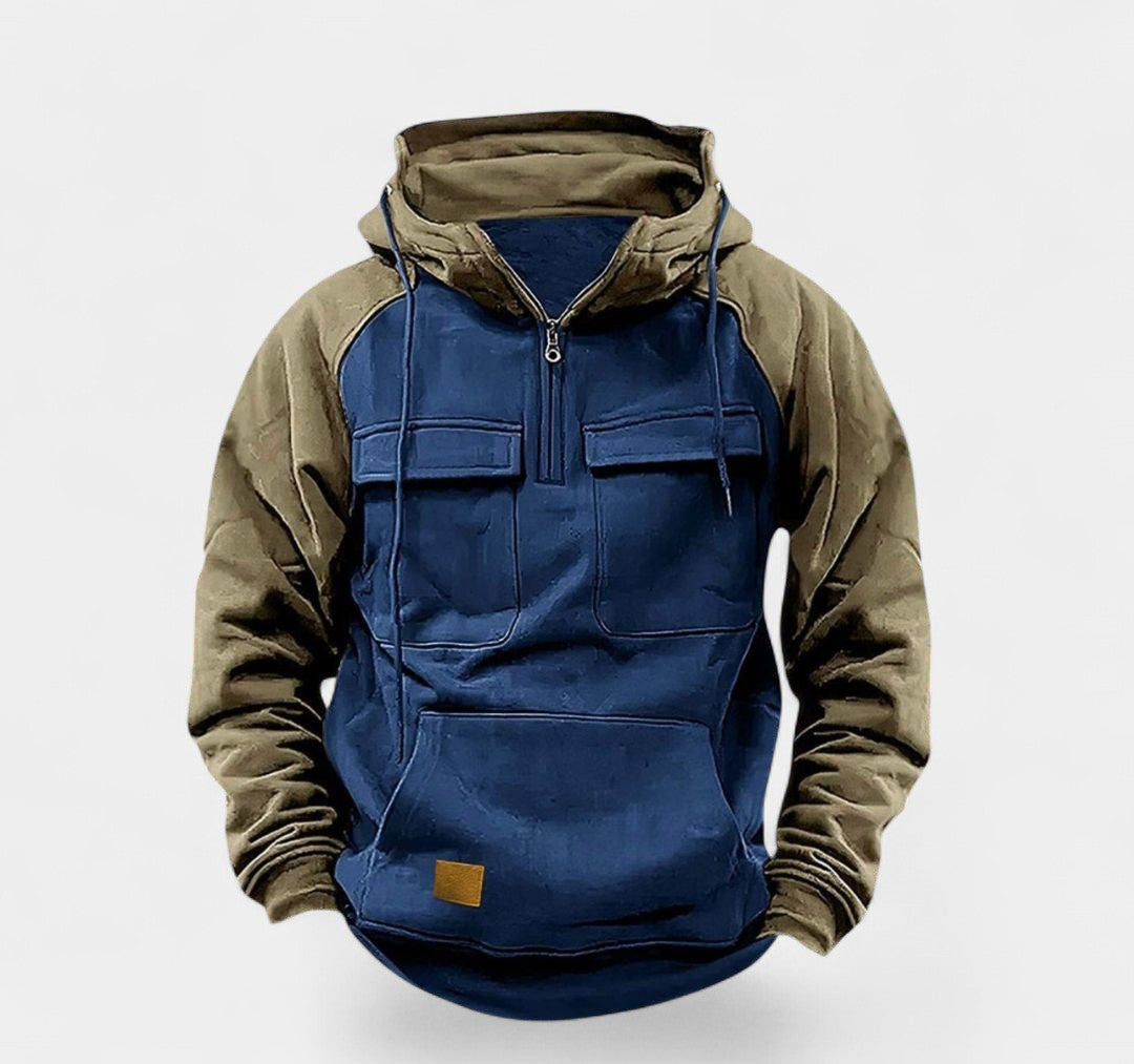 Anže – Moška dvobarvna jakna s kapuco