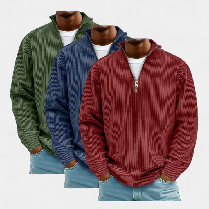 Martin – Trio stilsko oblikovanih puloverjev z zadrgo