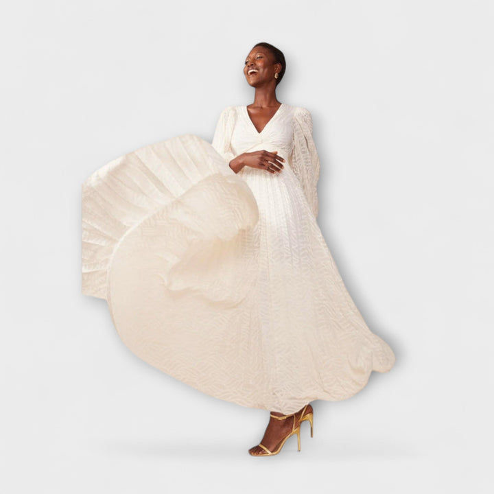 Elsa - Kremne Maxi Obleke od Allegory