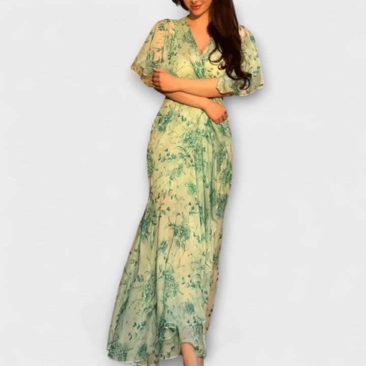 Lana - Stilske cvetlične obleke z V izrezom