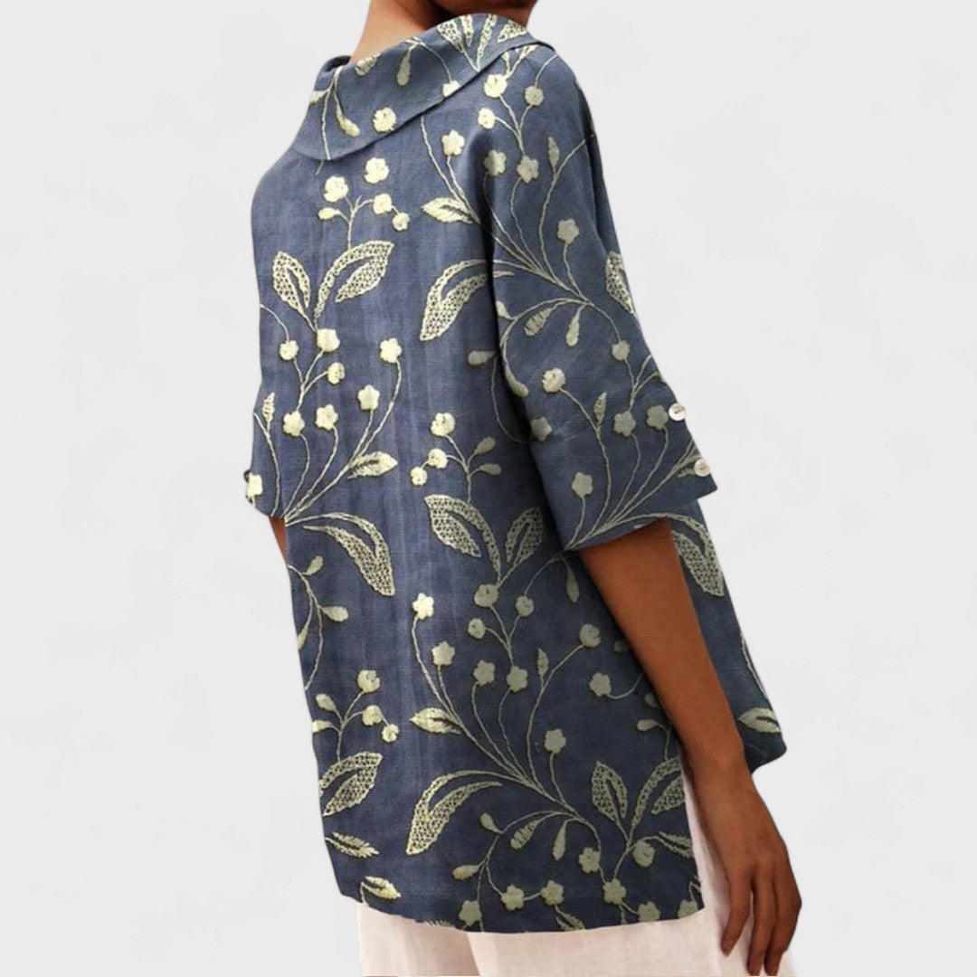 Lenka - Eleganten top z V-izrezom