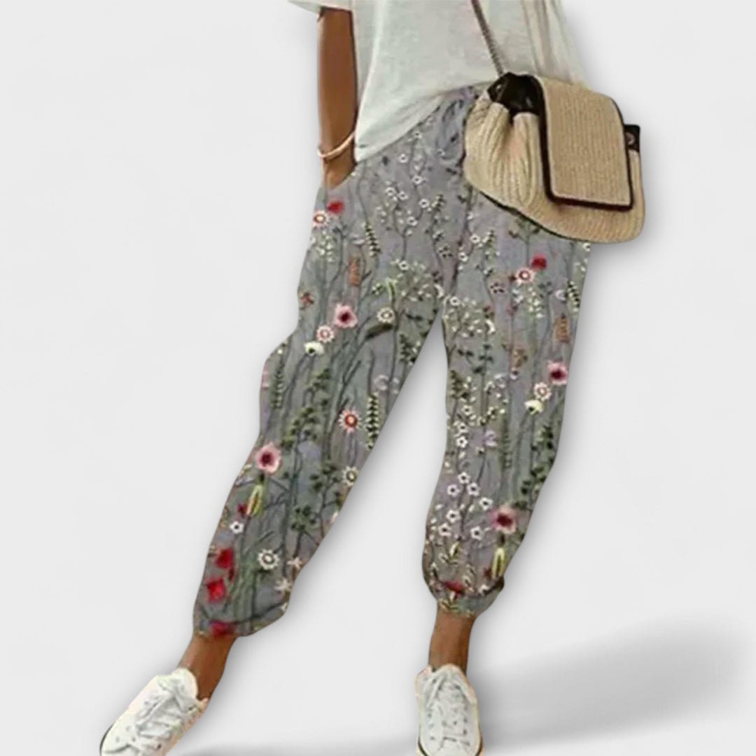 Burga - Udobne hlače iz bombaža in lana