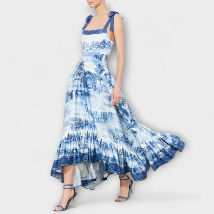 Lucia - Očarljiva cvetlična maxi obleka