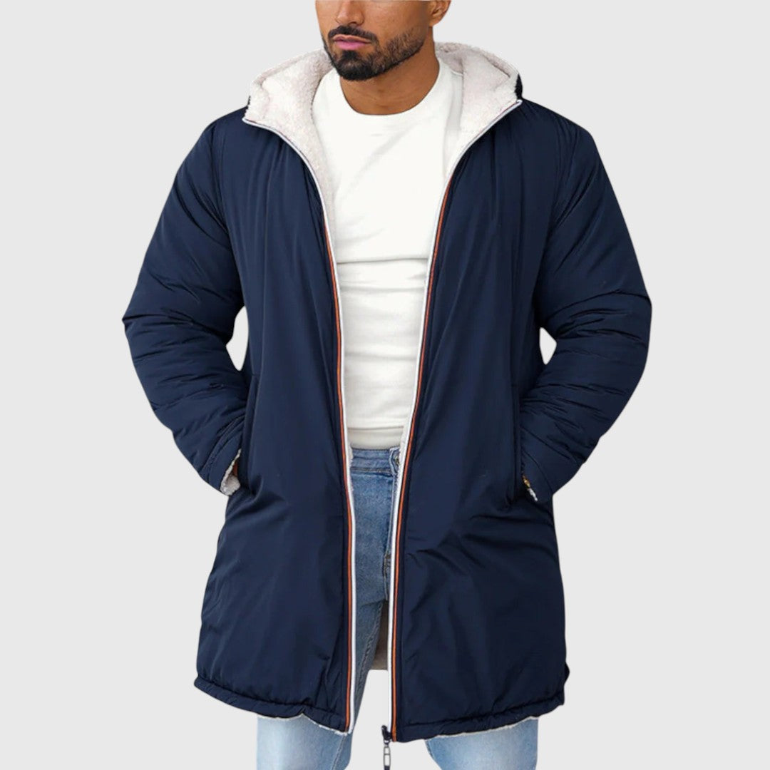 Leon – Moška flis jakna z zadrgo in kapuco