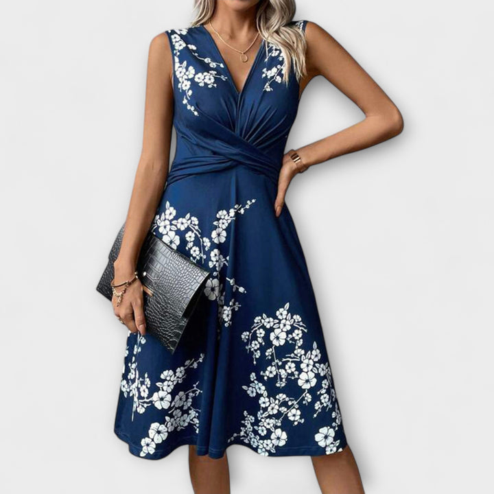 Lina - Poletna obleka s preklopnim izrezom