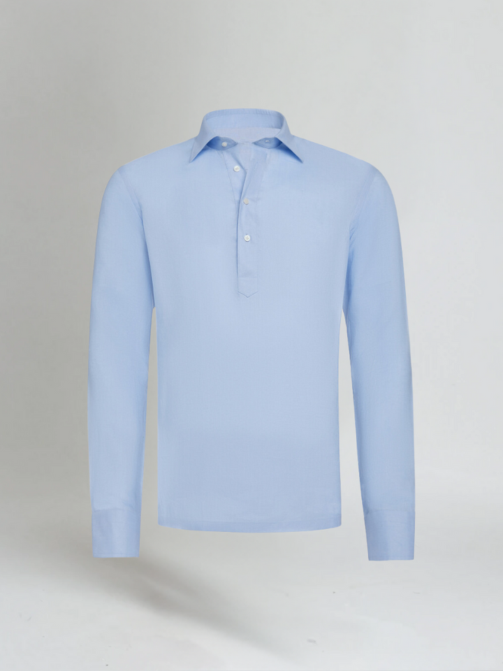 Linen Pop-over Srajca - Svetlo Modra