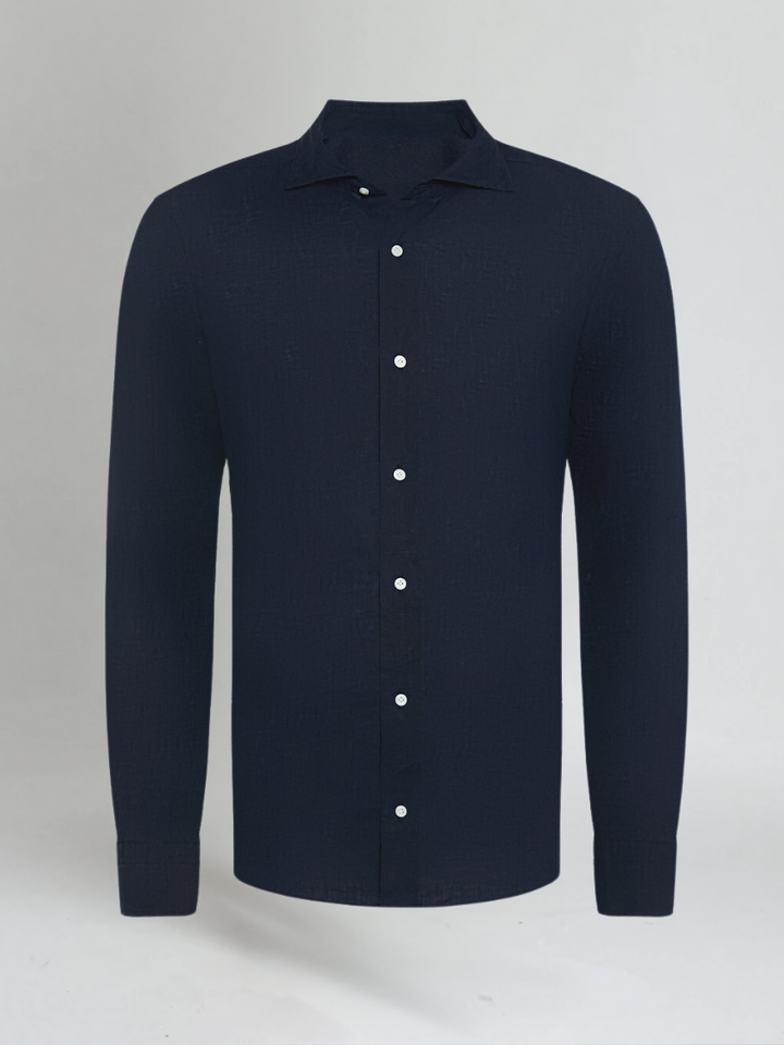 Esencialna Lanena Srajca - Pomorsko Modra