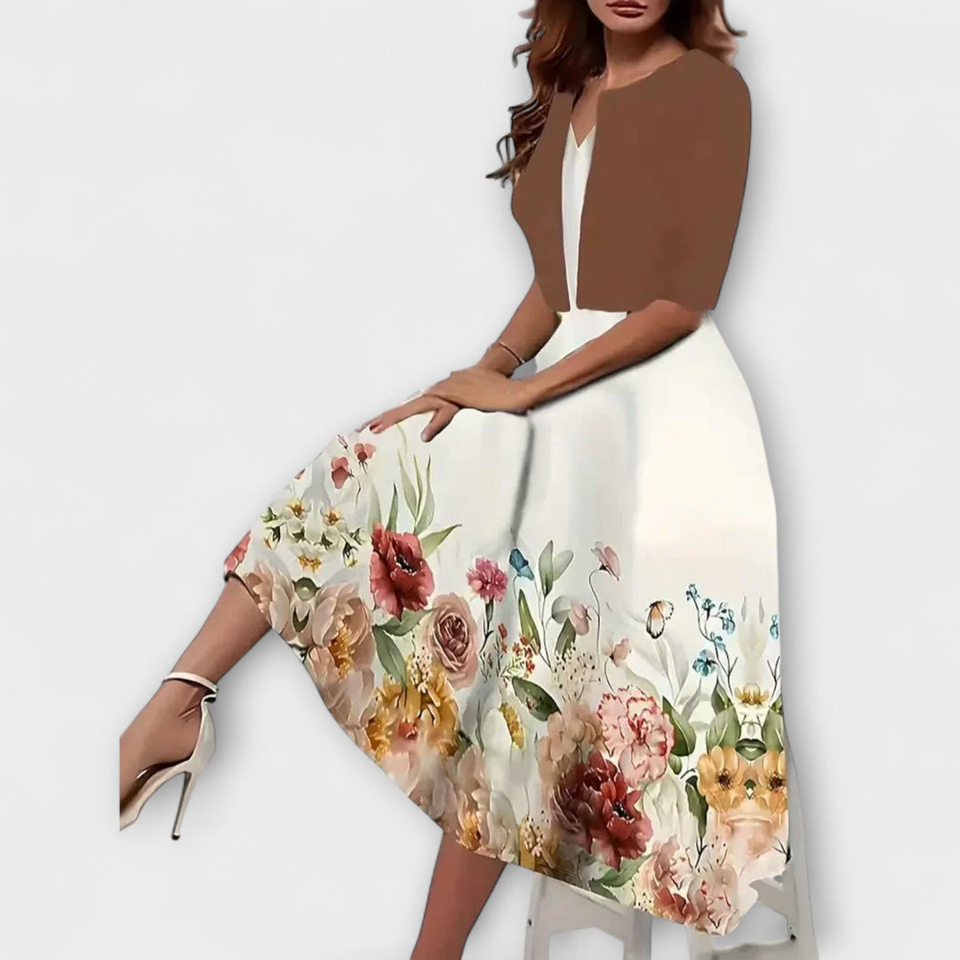 Ženske midi obleke s blazerjem