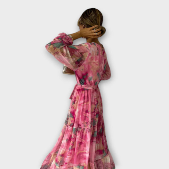 Evelyn - Maxi obleka Aquarelle Dream