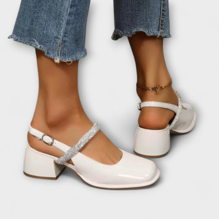 Celandra - Mary Janes s sijajnimi trakovi in blok peto