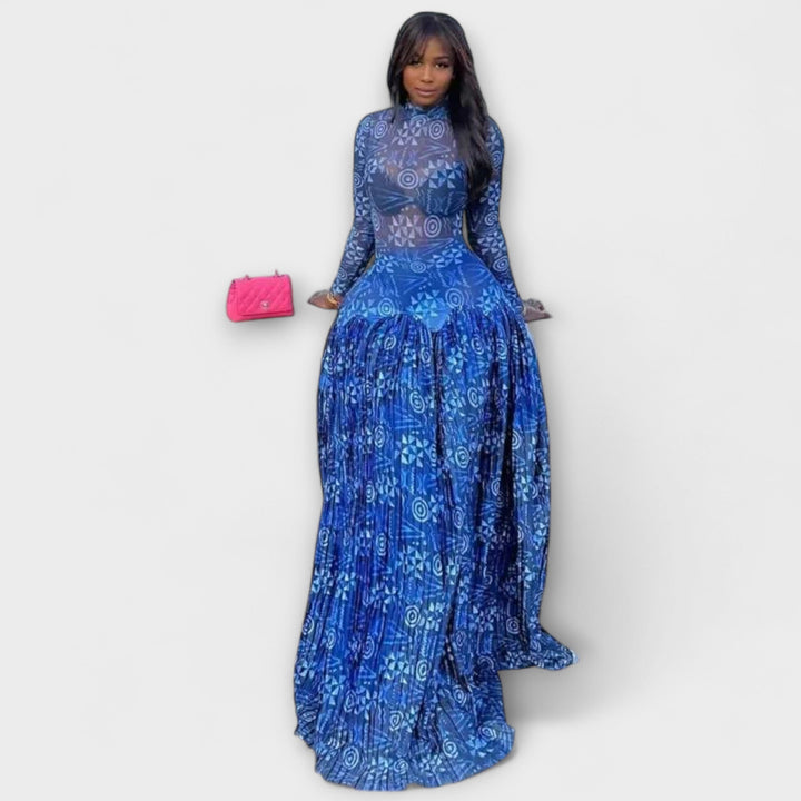 Mia - Maxi obleka z dizajnom mrežice Lily