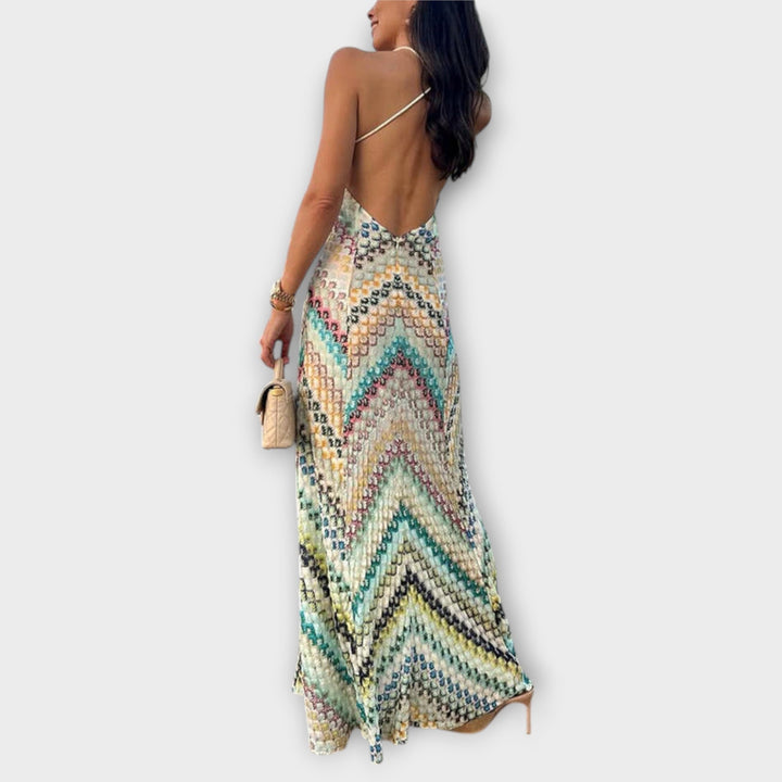 Remi - Maxi obleka z barvitim herringbone vzorom od Missoni