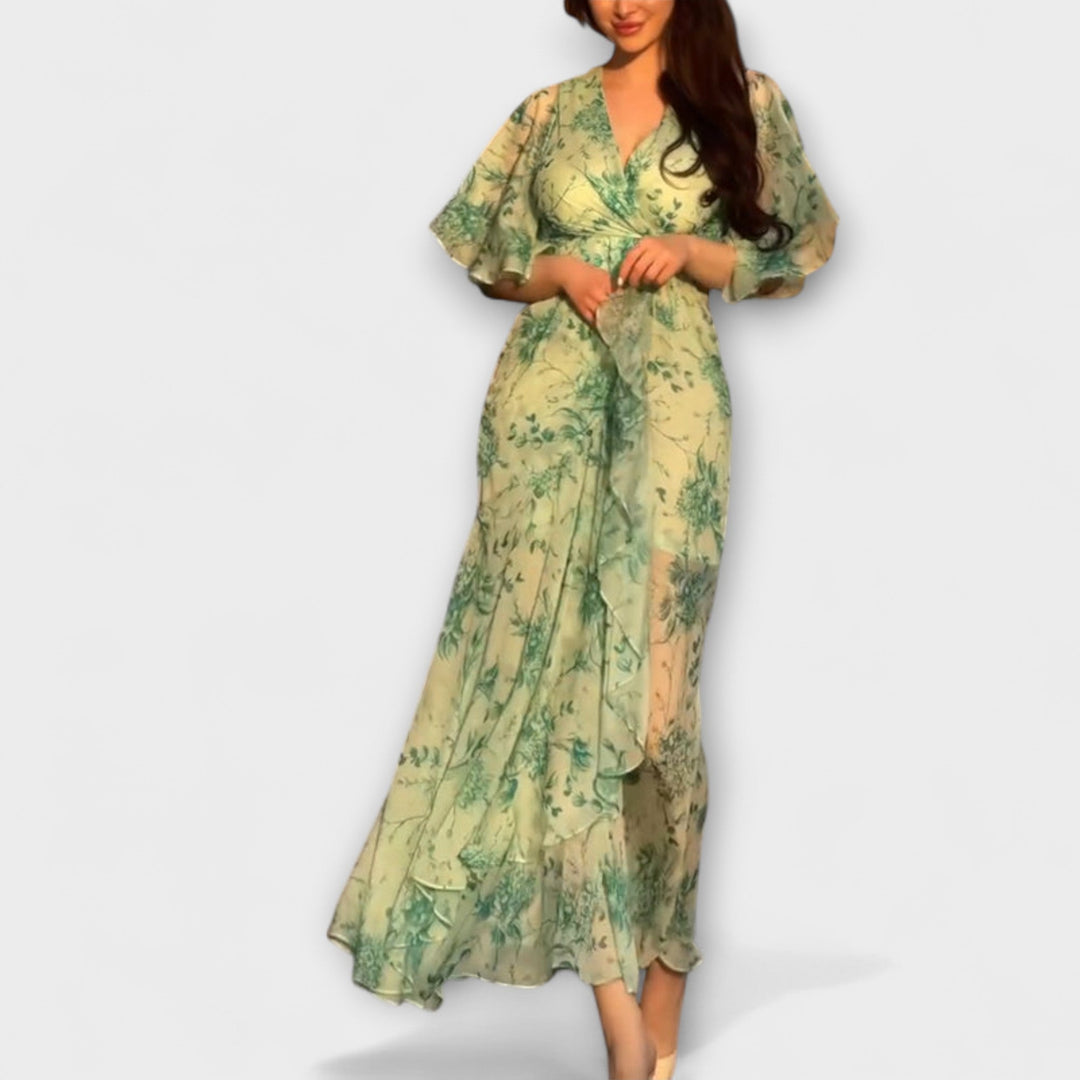 Lana - Stilske cvetlične obleke z V izrezom