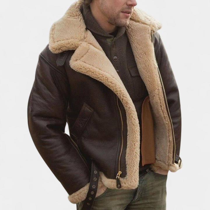 Tilen – Moška zimska jakna z ovčjo podlogo