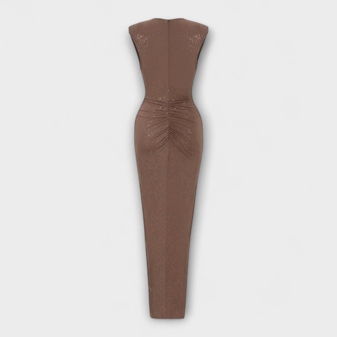 Thea - Maxi obleka z globokim V izrezom