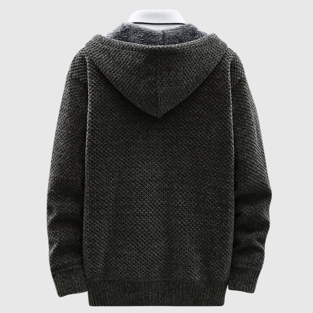 Mojmír – Pletené plašč s kapuco