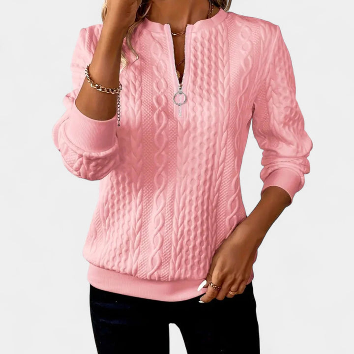 Kaja – Pulover z zadrgo za sodoben videz