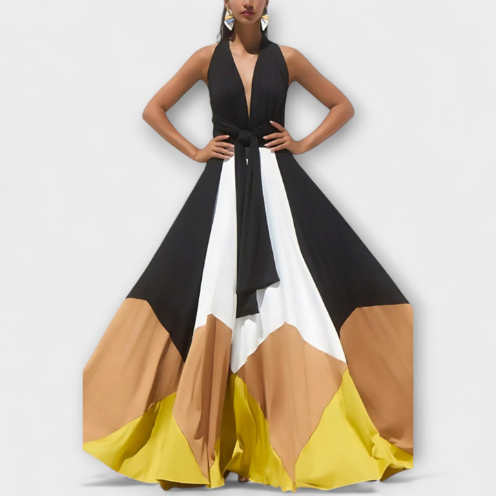 Nava - Dolga obleka z odkritimi hrbti